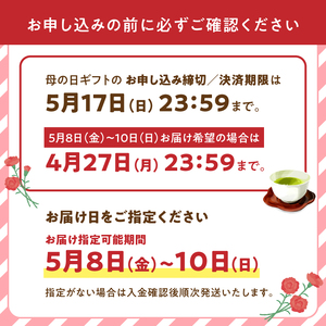 【母の日ギフト】 八女茶100％ 特上煎茶入り「ありがとう」缶100g×2 感謝のメッセージカード ミニカーネーション 付き ＜岩崎園製茶＞ 075-051