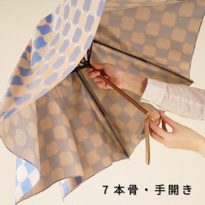 ふるさと納税 西桂町 婦人折りたたみ傘ノルディック  ドットコラージュ(ブルー)槙田商店の傘職人が作る北欧テイスト日本製傘 |  | 02