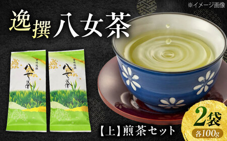八女茶【上】煎茶セット 100g×2袋 《豊前市》【株式会社木村食品(千代海苔株式会社)】[VEH017]