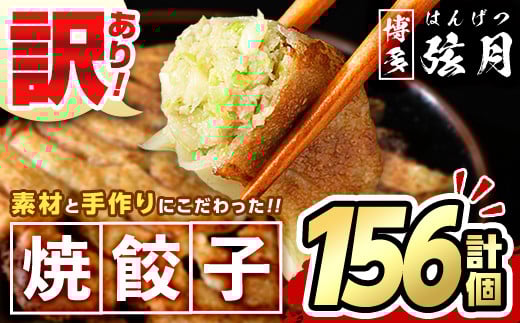 
＜訳あり・規格外＞冷凍 焼餃子(52個×3袋・計156個) ぎょうざ ギョウザ 餃子 国産 惣菜 おつまみ 福岡県 豚肉 焼くだけ 簡単 ご家庭用 ワケアリ おかず お弁当 ギョーザ ＜離島配送不可＞【ksg1234】【餃子舗博多弦月】
