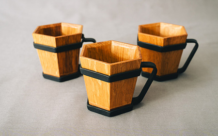 Coffee Cup（ウイスキー熟成樽から作られたコーヒーカップ） No.483