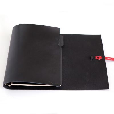 ふるさと納税 高槻市 【KAKURA】紐巻きA5システム手帳 urushiブラック |  | 03