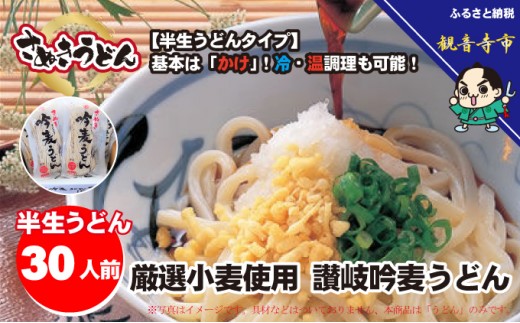 
                  讃岐うどん 半生 吟麦 300g 10袋 30人前 3人前 国内製造 角麺 さぬきうどん うどん 麺類 麺 コシ 歯ざわり 使いきりサイズ 常温保存 製造直送 製麺メーカー 本場の味 小麦粉 茹で戻し かけうどん ざるうどん お取り寄せ 香川県 観音寺市
                