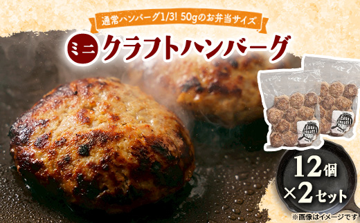 ミニクラフトハンバーグ (12個入り×2セット)【配送不可地域：離島】