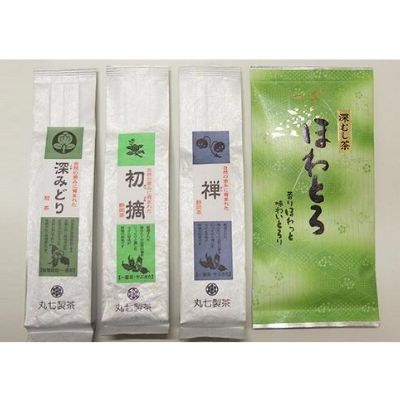 【ふるさと納税】 茶葉 詰め合わせ 100g × 4種 計 400g お茶 飲料 飲み比べ 日本茶 禅 深緑 初摘 ほわとろ 詰合せ ななや 丸七製茶 緑茶 煎茶 茶葉セット 高級茶 ギフト 贈り物 プレゼント 茶道 リラックス 健康 おいしい 藤枝市 静岡県