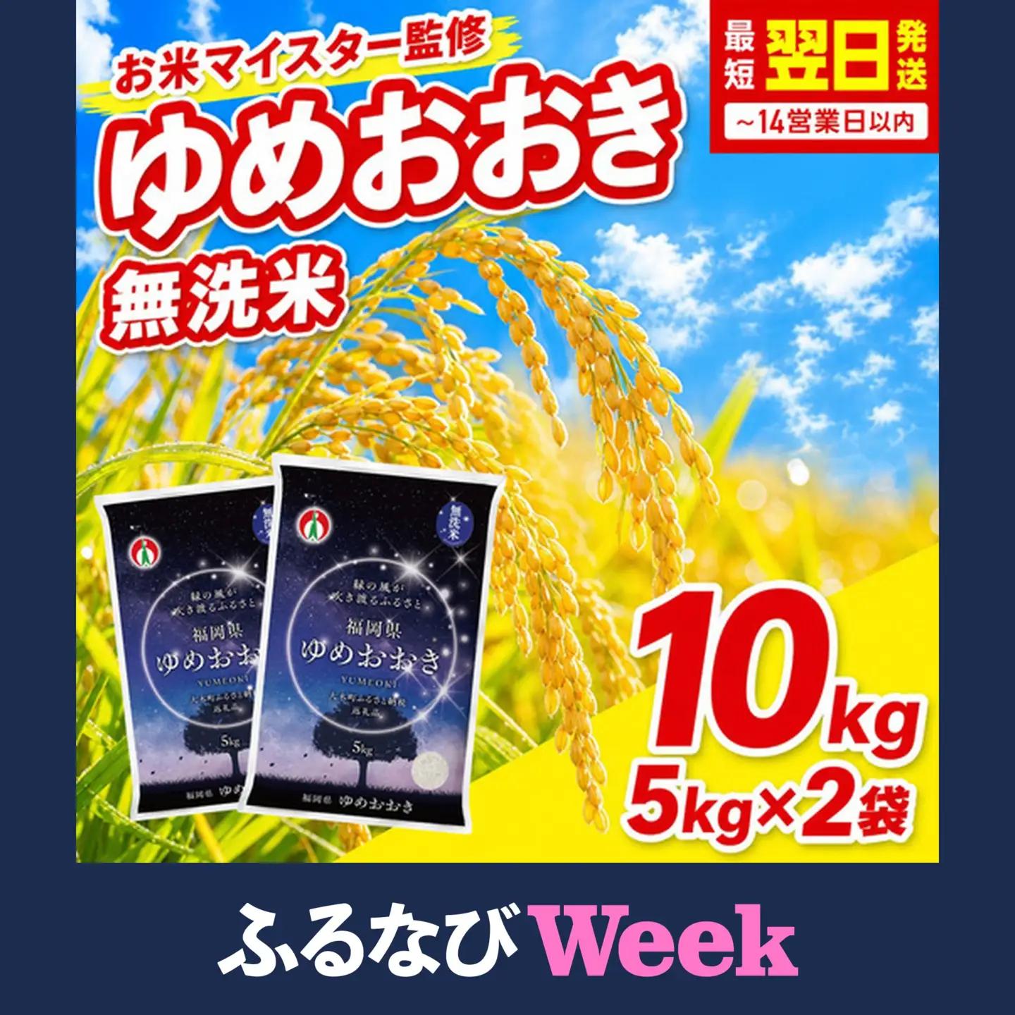 【ふるなびWEEK対象】福岡県産米 無洗米 ゆめおおき 10kg 無洗 CY015