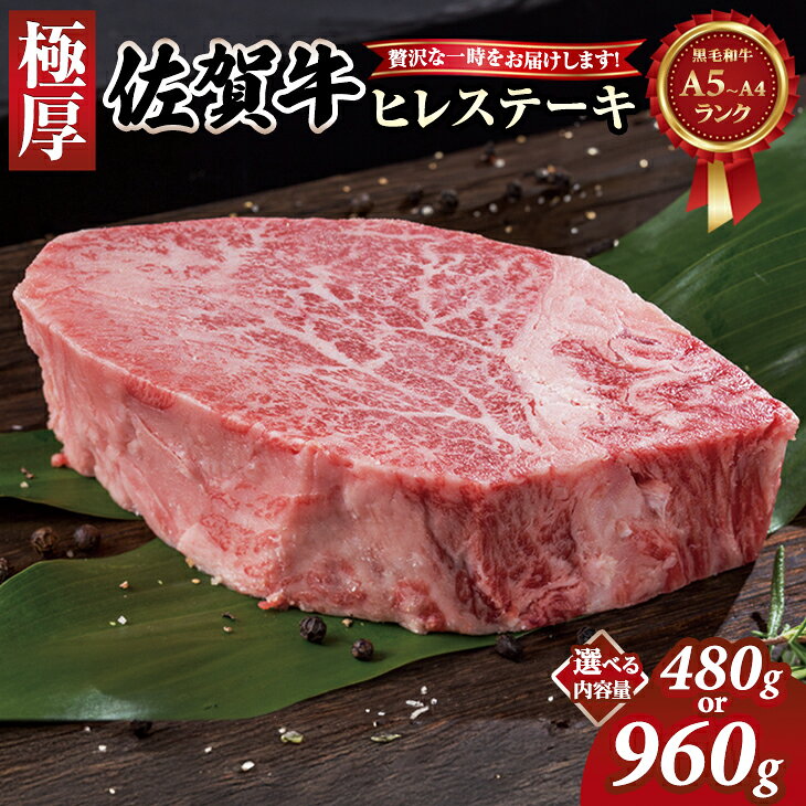 【ふるさと納税】【選べる配送月・内容量】 佐賀牛 ヒレ ステーキ (480g・960g) 冷凍 A4 A5 赤身 牛肉 希少部位 極厚カット ヒレ肉 ブランド牛 九州産 送料無料 ブランド牛 ステーキ肉 佐賀牛ヒレ 人気 ランキング 牛肉 佐賀県産 黒毛和牛 【D500-002】ふるさと納税
