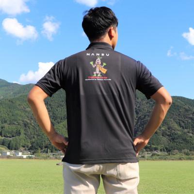ふるさと納税 南部町 【限定】宮西達也先生『タケノコマン』デザインポロシャツ ブラック Mサイズ (男女兼用) |  | 01