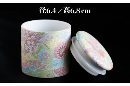 【美濃焼】 仏具 ファンシー骨壺 ミニ 『華友禅』  多治見市/佐々木陶器  法具 法要 骨つぼ 蓋 仏具 ミニ コンパクト おしゃれ 個性 上品 上質 手作り 贈答 贈り物 送料無料  [TAJ00
