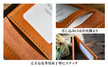 本革ダブルパスケース マリーヌ(紺色)　滋賀県長浜市/株式会社ブラン・クチュール[AQAY080]