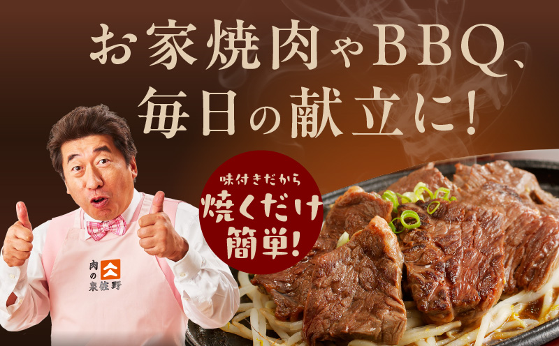牛ハラミ 定期便 1.2kg 全3回【毎月配送コース 小分け 300g×4 味付き 牛肉 焼くだけ 小分け BBQ やきにく 数量限定】 099Z269