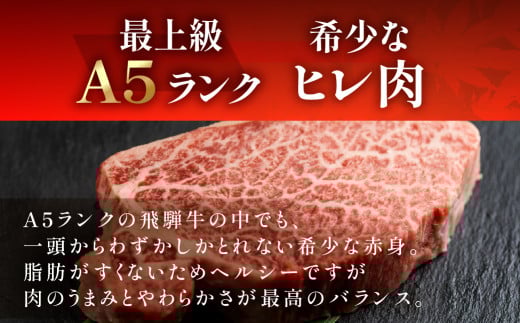 【冷凍】飛騨牛ヒレステーキ　約320g（2～3枚）【11-23】