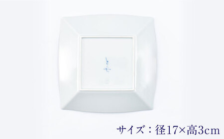 【ロマ佐賀】【有田焼】菊紋5.5寸角皿2枚組 / 焼き物 磁器 取り皿 食器 有田焼 ペア / 佐賀県 / 株式会社まるぶん[41APCD077]