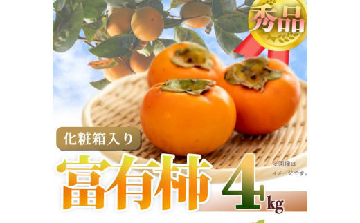 和歌山秋の味覚　富有柿　約４ｋｇ化粧箱入「2026年11月上旬以降発送予定」［UT50］