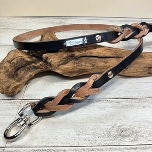 「13ｍｍ幅」 本革 ベンズ の多頭引き リードセット カラー：ヌメ