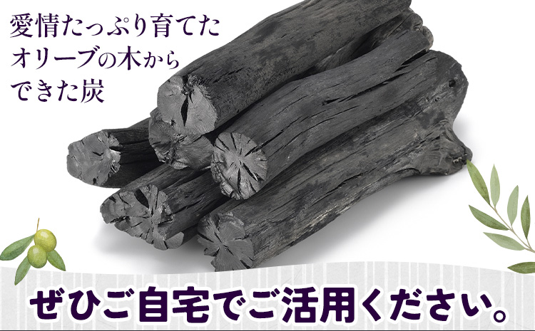 煙が少ない炭 ! 天草 ・ 苓北 オリーブ炭 約1kg 《30日以内に出荷予定(土日祝除く)》 福田さん家のオリーブ園 ---reihoku_hdo_7_1kg---