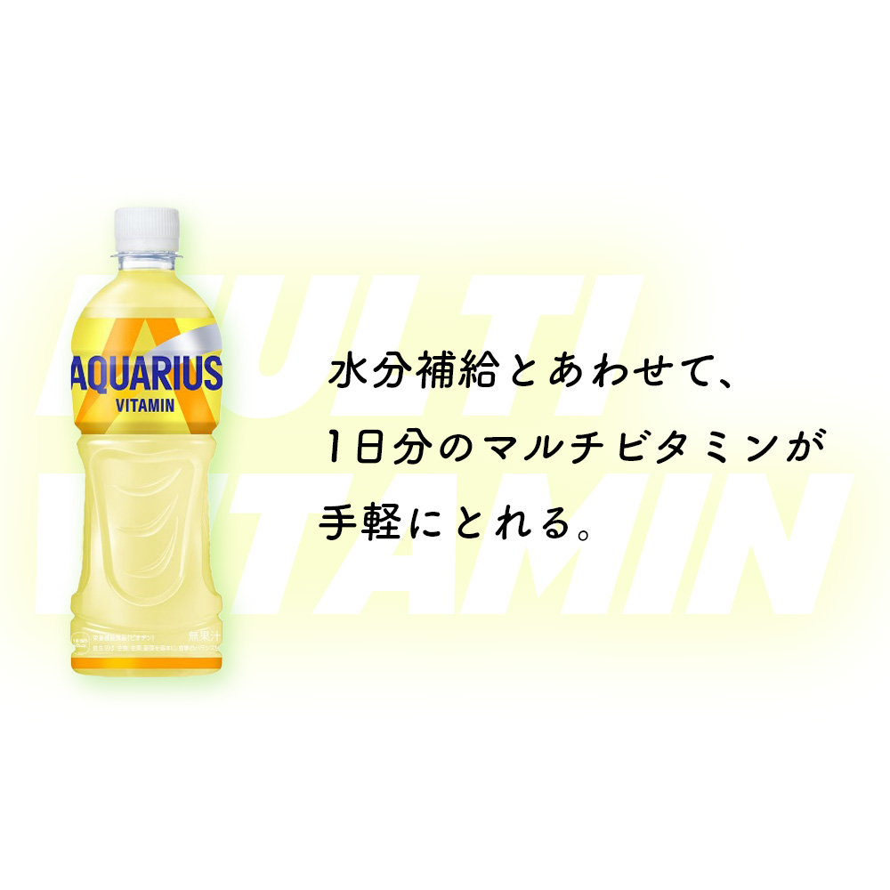 【3か月連続お届け】アクエリアス ビタミン　500ml PET×24本　【04301-0685】_イメージ3