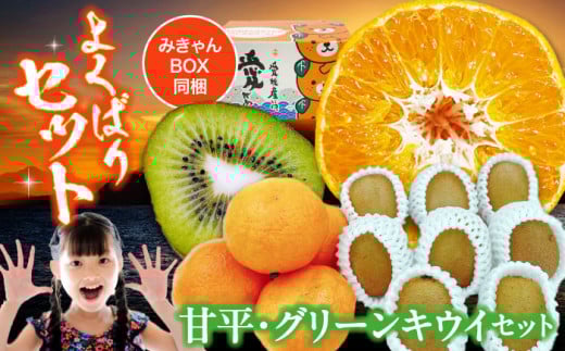 【先行予約】【2026年2月上旬から順次発送】旬の果物のセット！愛媛県産 甘平とグリーンキウイのセット 愛媛県大洲市/株式会社フジ・アグリフーズ [AGBA011] 果みかん 愛媛みかん 先行予約 キウイ キウイフルーツ 果物 くだもの フルーツ 愛媛県産 大洲市産 産地直送 おすすめ 人気 お取り寄せ 送料無料 贈答 ギフト