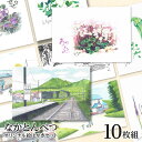 【ふるさと納税】 絵葉書 はがき オリジナル 10枚 セット ハガキ 可愛い ギフト 風景 花 植物ポストカード セット 絵はがき 挨拶 手紙 ふるさと納税 北海道 中頓別町