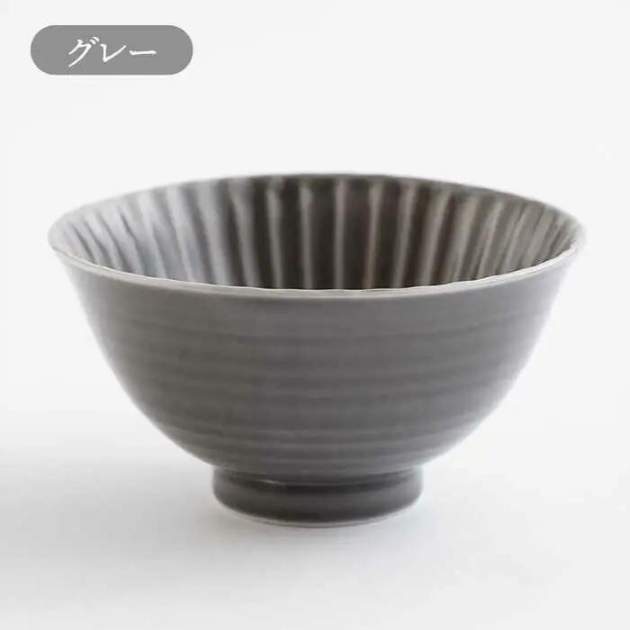 【波佐見焼】しのぎ 茶碗 (大) 5個セット 【一龍陶苑】 [CC05]