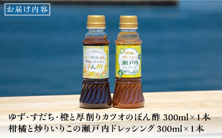 【全3回定期便】一度使うともう戻れない！かけるだけで大満足ののぽんドレセット 300mL×2種 (ポン酢/ドレッシング) 料理 うどん ギフト 和食 簡単レシピ 江田島市/有限会社濱口醤油[XAA02
