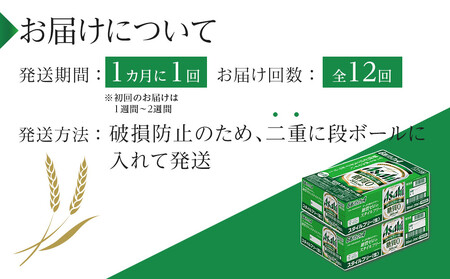 ふるさと納税アサヒ　スタイルフリー生350ml缶 24本入り 2ケース×12ヶ月定期便　名古屋市
