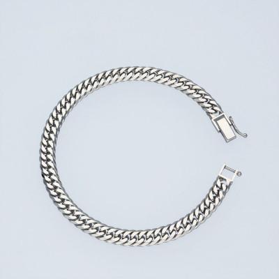 ふるさと納税 魚津市 Pt850 ダブル六面喜平ブレスレット 20cm-30g造幣局検定マーク入り