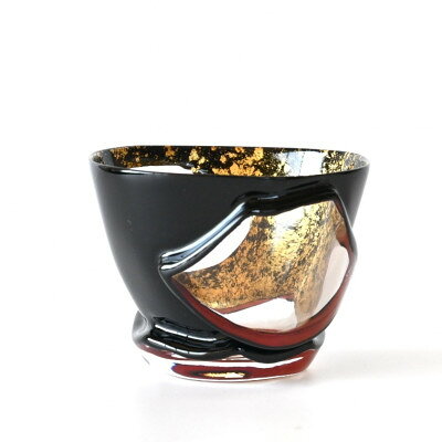 【ふるさと納税】漆とガラス破片が融合した酒器【包-TsuTsuMu-】ぐい呑み / 緋入り【1679845】