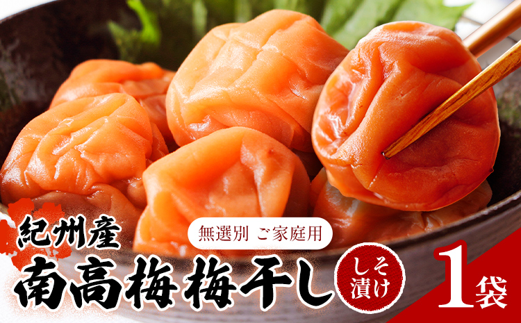 【数量限定！3～7営業日出荷】紀州南高梅 梅干し しそ漬け 1袋 ご家庭用 無選別 《3-7営業日以内に発送予定(土日祝日除く)》しそ梅 はちみつ梅 梅 うめ ウメ