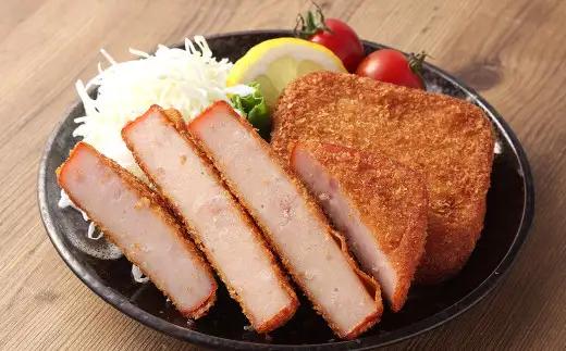 【3ヶ月定期便】分厚いハムカツ 計約1.1kg 約110g×10個 ｜ ハムカツ ハムかつ ハム 厚切り 惣菜 冷凍