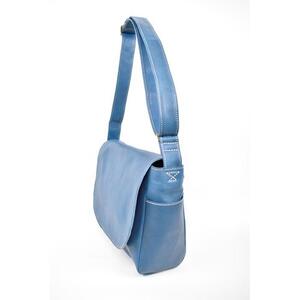 【minca】栃木レザーのショルダーバッグ01M 斜め掛け A4サイズ ソフトな手触り/Shoulder bag 01/M/ブルー　538【かばん ファッション 人気 おすすめ 】