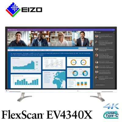 
EIZOの42.5型4K液晶モニター FlexScan EV4340X ホワイト【1512978】
