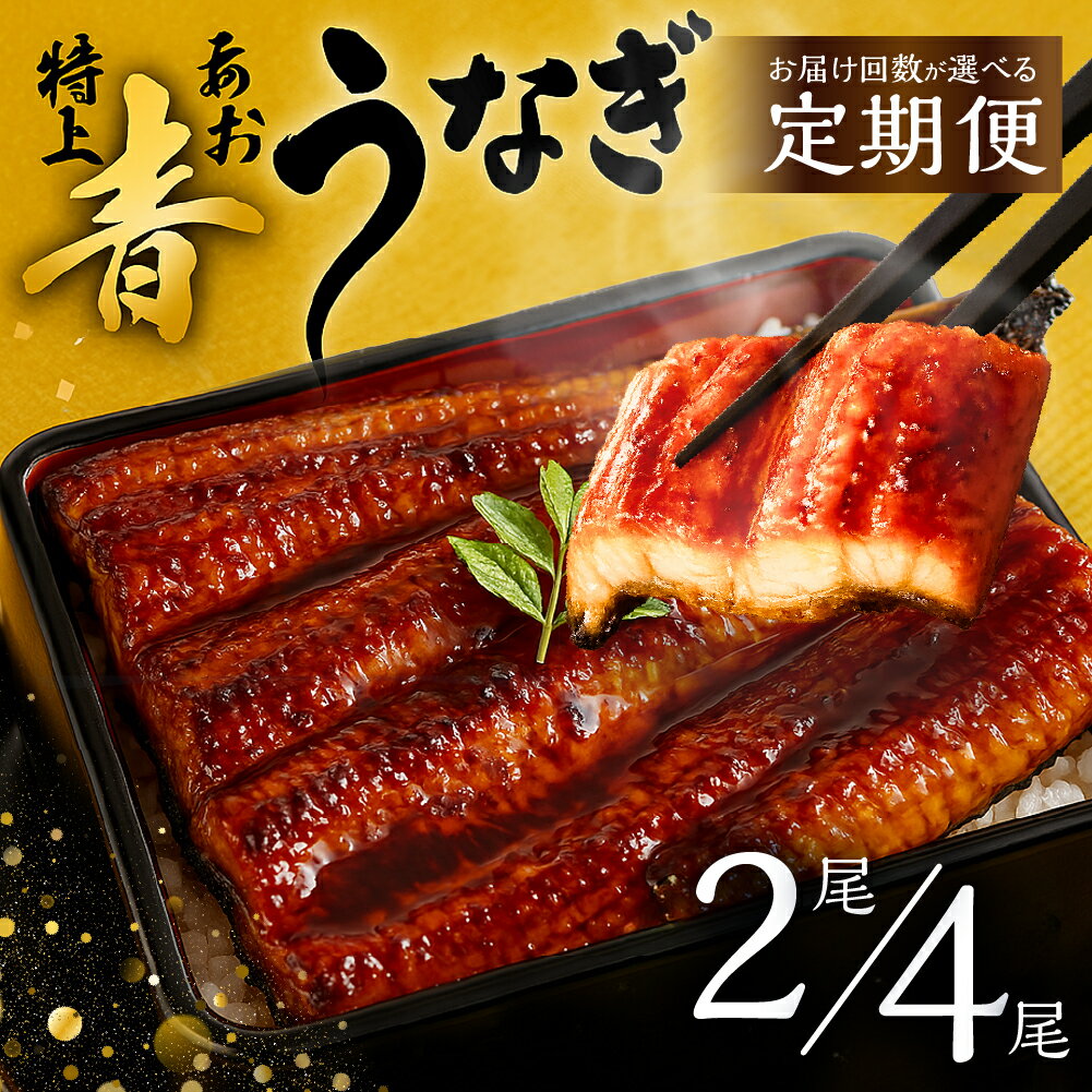 【ふるさと納税】 幻の青うなぎ 蒲焼 定期便 【高評価★4.81】 回数が選べる 3回 6回 12回 お届け 定期便 2尾 4尾 タレ付き 山椒付き 毎月お届け 厳選 簡易包装 青鰻 ウナギ 鰻 蒲焼き 長蒲焼 最高級 土用丑の日 ギフト 冷凍 丑の日 簡単調理