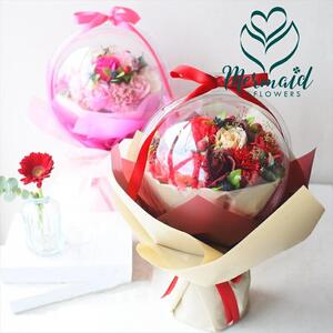 フレグランスフラワー　「サボンバロンRed」【 花 ブーケ 花束 フラワーアレンジメント 】