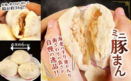 揚子江 の 豚まん 大・小 お試し セット (豚まん×2個、ミニ豚まん×6個) 人気の豚まん 計8個のお手頃セット！ 2種類 食べくらべ 中華 点心 中華まん