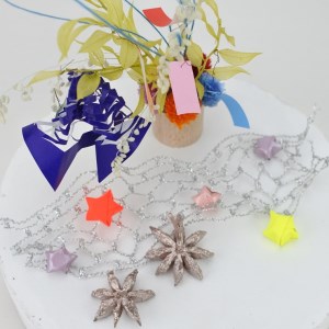 七夕・織姫・彦星 [笹の葉かざりとお星さま] 手作りキット・親子で作れる動画付き【0335】