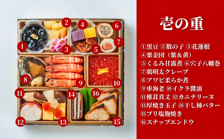 【200セット限定】 おせち 日本料理きふねの豪華おせち三段重（3～4人前） 日時指定可 冷蔵配送 おせち 北越の小京都・加茂の老舗料亭の味 2026 お正月 グルメ 加茂市 きふね おせち料理 |加