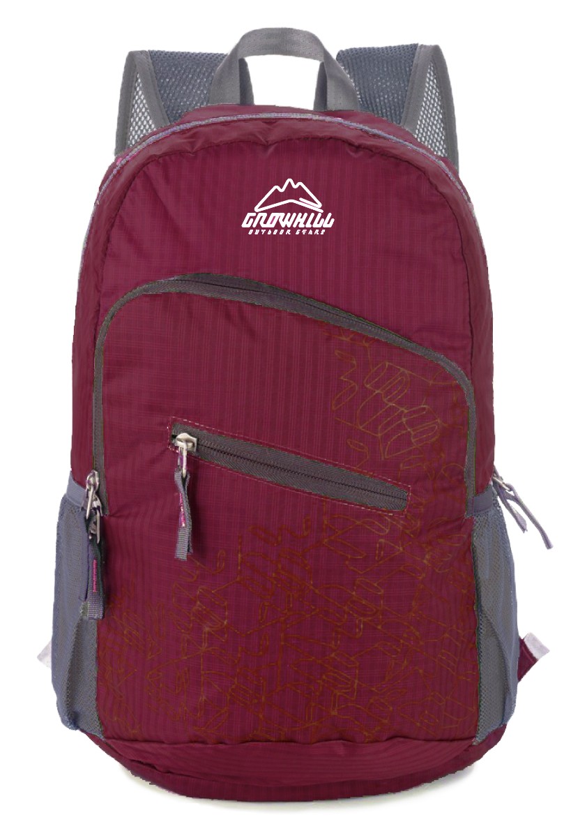 
            GROWHILL フォルダブルバックパック 14L ワイン ／ ジェイクリエイト 軽量 コンパクトサブバック エコバック 鞄 アウトドア ギフト 奈良県 田原本町
          