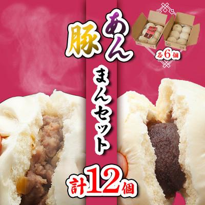 ふるさと納税 飯田市 炙りしお豚まん・鬼胡桃あんまん 12個入セット