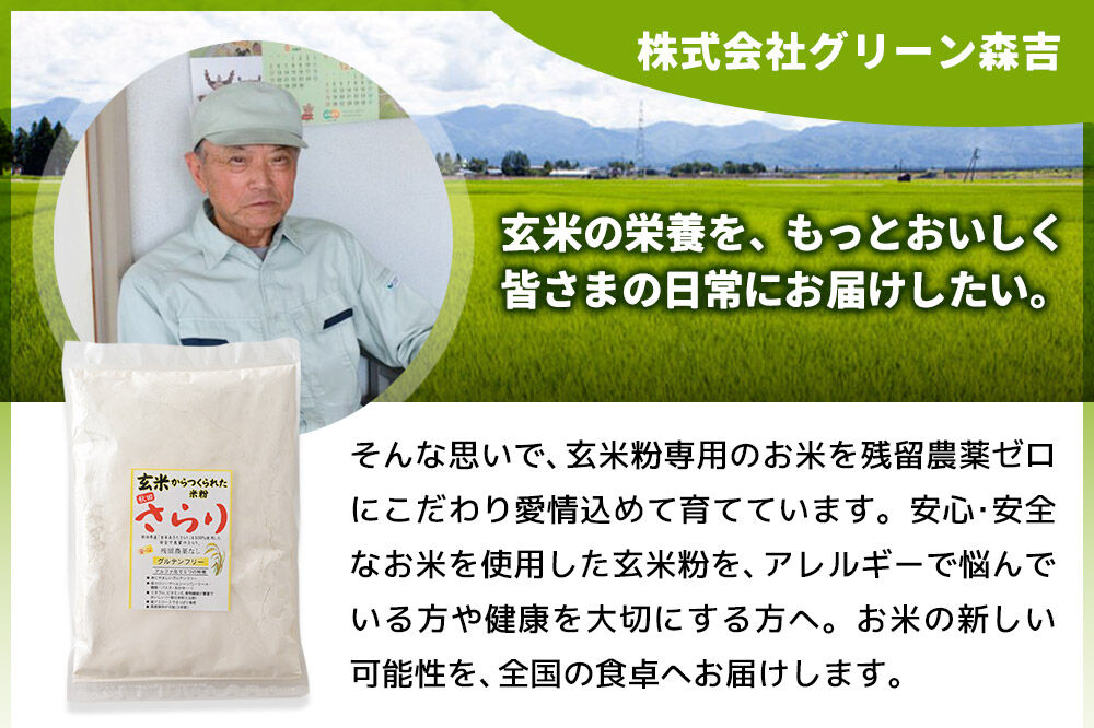 玄米からつくられた 米粉 秋田さらり玄米粉 1kg レターパックライト [玄米粉 玄米 米粉 秋田さらり 国産 グルテンフリー アルファ化 パン 菓子 ケーキ 製菓 長期保存 備蓄]