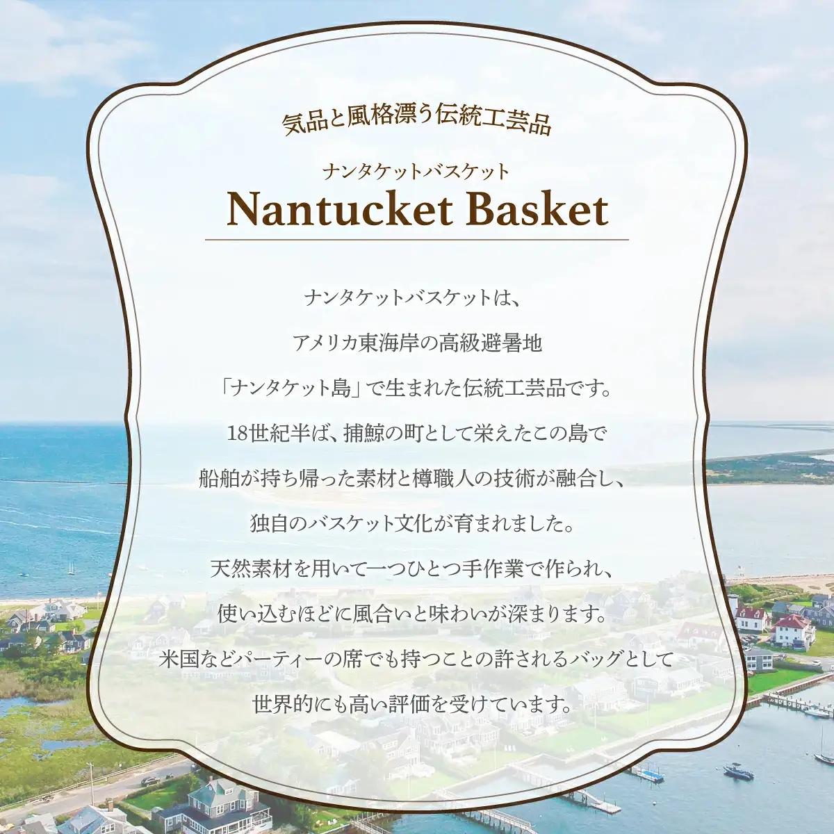 ナンタケットバスケット 9インチ クリールバスケット  [ハンドルカラー エトゥーブ]