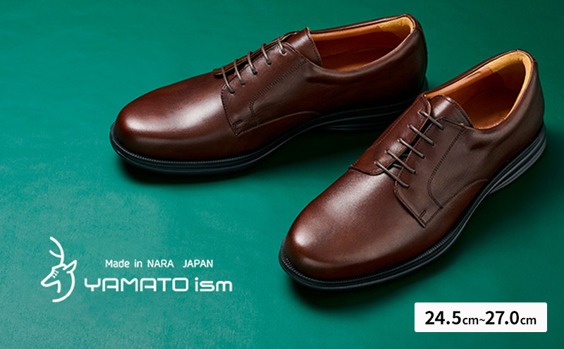 YAMATOism ヤマトイズム 牛革ビジネスシューズ 紳士靴 ORG1001（ダークブラウン）26.5cm【ファッション・靴・シューズ・革製品・革靴】 メンズ 男性 履き心地 日本製 国産別注レザー 柔らか EVA素材 アウトソール 3E