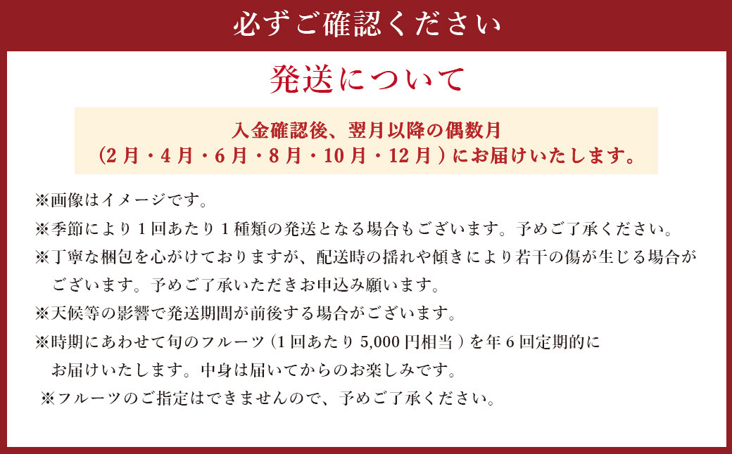 【年6回定期便】くまもと 旬のフルーツ極み 定期便 ①