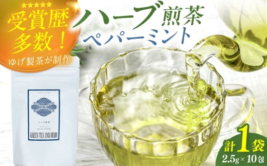 ペパーミントティーバッグ2.5g×10包 お茶 八女茶 ハーブティー ペパーミント ティーバッグ 広川町 / ゆげ製茶 [AFAG017]