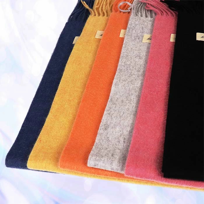 高級 カシミヤ100％ 薄手 マフラー 無地 66302 レディース 内モンゴル産 ブルー ／ まちづくり観光振興機構 通勤 通学 プレゼント ギフト 奈良県 田原本町