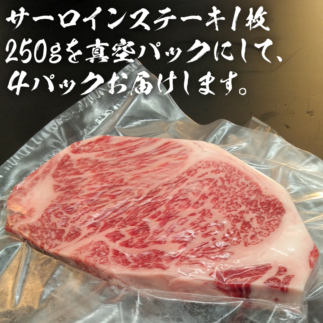 【 常陸牛 】 A5 等級 サーロインステーキ 1kg (250g×4枚) あらぎり わさび 付 （茨城県 共通返礼品：守谷市） ひたちぎゅう ブランド牛 ステーキ サーロイン 国産牛 黒毛和牛 和牛