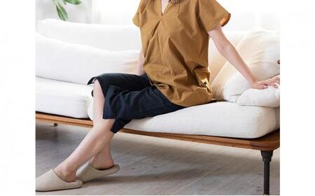 角野晒染　和晒ガーゼステテコ　無地 ベージュ Lサイズ