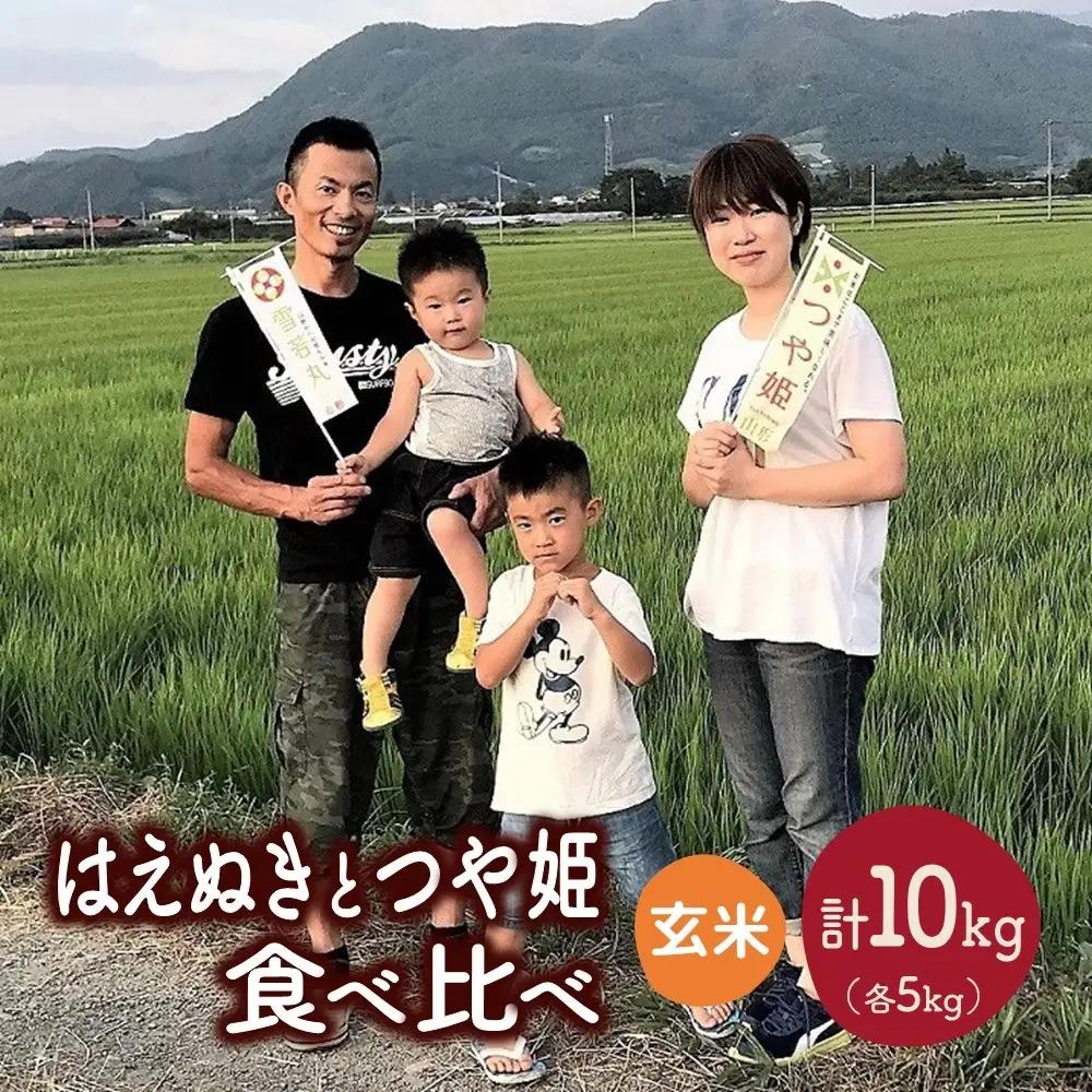 【２０２６年１１月～発送】令和８年産　はえぬきとつや姫の食べ比べ（玄米）各５ｋｇ　0079-2641