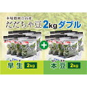 【ふるさと納税】 《先行予約 2025年度発送》鶴岡白山産だだちゃ豆(早生・本豆)2kgダブル えだ豆 豆類 豆 枝豆 えだまめ 野菜 食品 山形県 FSY-0156