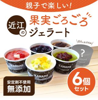 近江の果実ごろごろジェラート　（６個セット）　A39　かなめカフェ